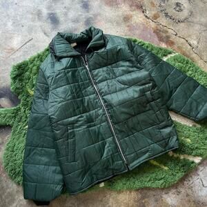 Vintage green military style puffer